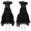 Wednesday The Addams Family Wednesday Black Raval Ball Dress Cosplay Costumes -COSPLAY CLANS Sales Store 1 ad341f2e b714 479b 907e 4d498d576602