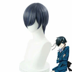 Anime Black Butler Ciel Phantomhive Short Blue And Gray Mixed Cosplay Wigs