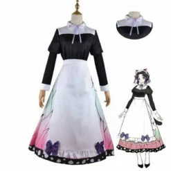 Demon Slayer Kimetsu No Yaiba Shinobu Kocho Maid Dress Cosplay Costumes