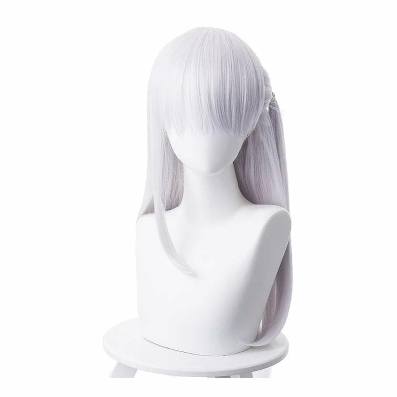 FGO Fate Grand Order Kama 55cm Long Silver Halloween Cosplay Wigs 4 FGO Fate Grand Order Kama 55cm Long Silver Halloween Cosplay Wigs - Image 2