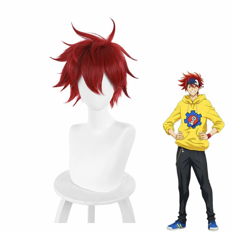 Anime SK8 The Infinity Kyan Reki Red Cosplay Wigs 3 Anime SK8 The Infinity Kyan Reki Red Cosplay Wigs