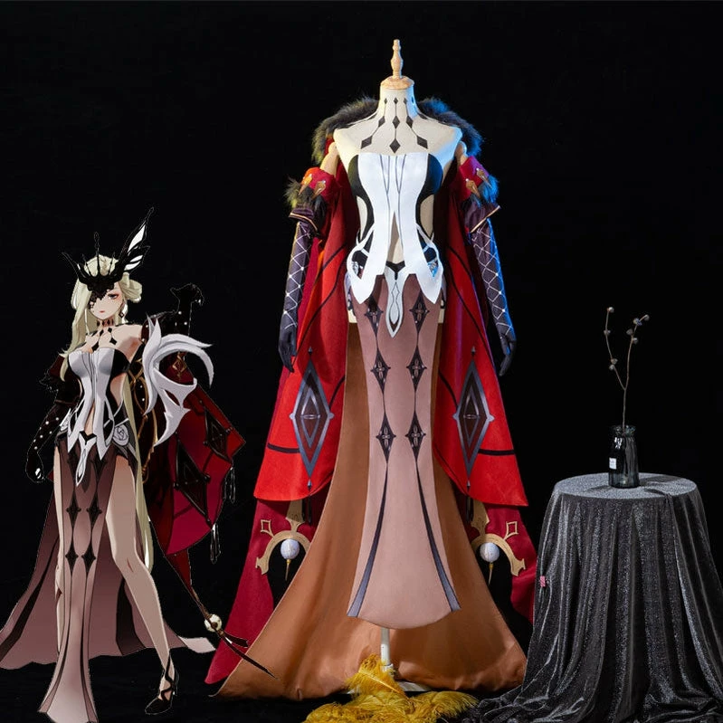 Game Genshin Impact Signora The Fair Lady Fullsuit Cosplay Costumes 4 Game Genshin Impact Signora The Fair Lady Fullsuit Cosplay Costumes - Image 2