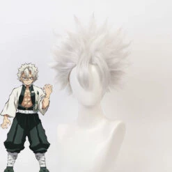 Anime Demon Slayer Kimetsu No Yaiba Shinazugawa Sanemi Cosplay Wigs