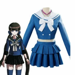Danganronpa V3 Killing Harmony Harukawa Maki Blue School Uniform Halloween Cosplay Costume