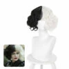 Movie Cruella Cruella De Vil Black White Bangs Curly Cosplay Wigs -COSPLAY CLANS Sales Store 1 cfd457a7 ff6c 4d11 8b99 818e671f7ab7