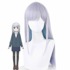 Anime Aharen-san Wa Hakarenai Aharen Reina Gray Purple Cosplay Wigs