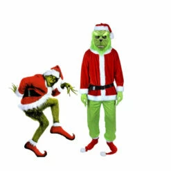 Movie How The Grinch Stole Christmas Grinch Cosplay Costume