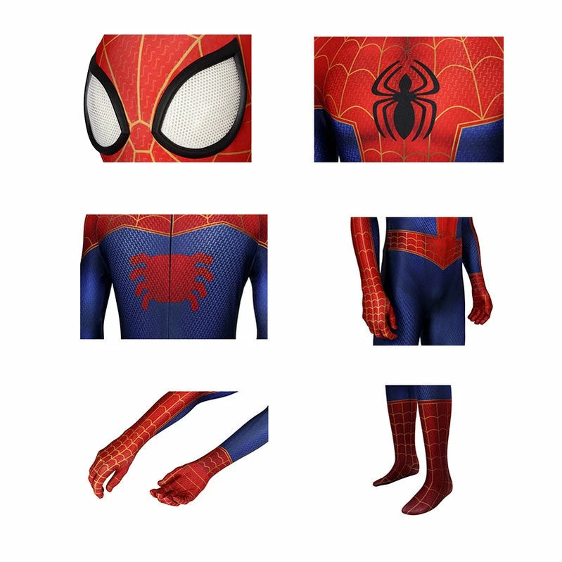 Movie Spider-Man: Into The Spider-Vers Peter Parker Spiderman Jumpsuit Elastic Force Cosplay Costume With Headgear 8 Movie Spider-Man: Into The Spider-Vers Peter Parker Spiderman Jumpsuit Elastic Force Cosplay Costume With Headgear - Image 6