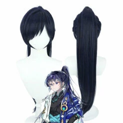 Game Genshin Impact Scaramouche Single Ponytail Cosplay Wig