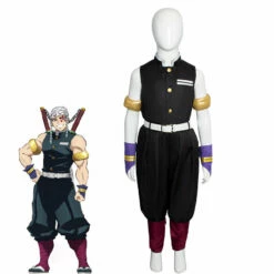 Anime Demon Slayer Kimetsu No Yaiba Tengen Uzui Kids Fullset Cosplay Costumes