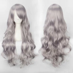 Women Wavy Sweet 80cm Long White And Gray Lolita Fashion Wigs With Bangs -COSPLAY CLANS Sales Store 24