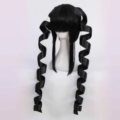 Danganronpa: Trigger Happy Havoc Celestia Ludenberg Black Giant Spiral Curl Cosplay Wigs -COSPLAY CLANS Sales Store 2 0d999810 f2a8 458b bd24 e7ced343383f