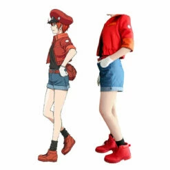Anime Cells At Work Red Blood Cell Uniform Cosplay Costume With Hat -COSPLAY CLANS Sales Store 2 204176f3 415e 4c00 ba0e 3547612d2c97
