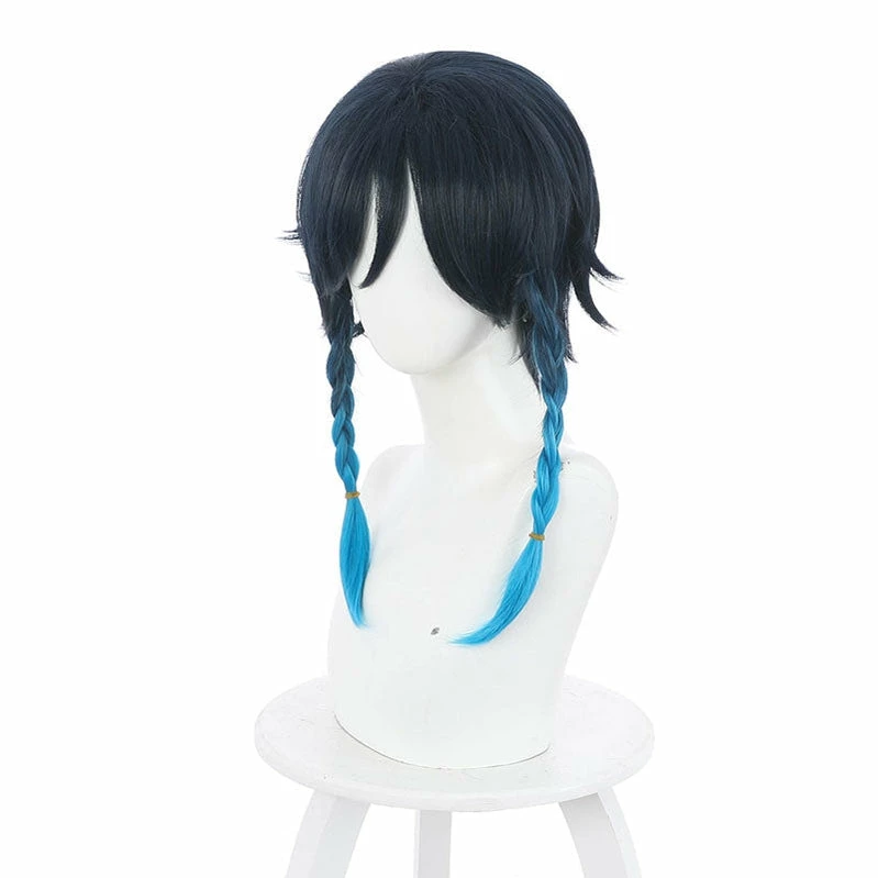 Game Genshin Impact Venti Gradient Blue Braided Cosplay Wig 4 Game Genshin Impact Venti Gradient Blue Braided Cosplay Wig - Image 2