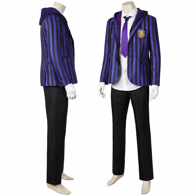 The Addams Family Wednesday Xavier Thorpe Ajax Petropolus Nevermore Academy Uniform Cosplay Costume 4 The Addams Family Wednesday Xavier Thorpe Ajax Petropolus Nevermore Academy Uniform Cosplay Costume - Image 2