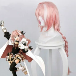 FGO Fate Grand Order Apocrypha Rider Of Black Astolfo Pink Long Braid Cosplay Wig -COSPLAY CLANS Sales Store 2 a1f9743a 0205 4f59 9b88 e03e3257ba11