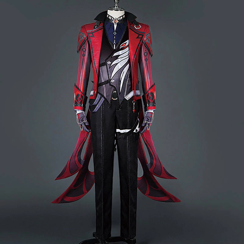 Game Genshin Impact Diluc Red Dead Of Night Cosplay Costumes 4 Game Genshin Impact Diluc Red Dead Of Night Cosplay Costumes - Image 2