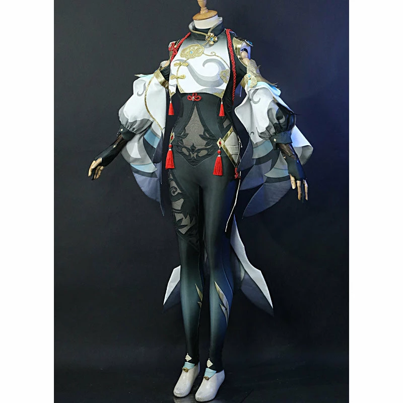 Game Genshin Impact Shenhe Fullset Cosplay Costumes 4 Game Genshin Impact Shenhe Fullset Cosplay Costumes - Image 2