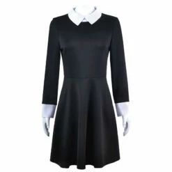 The Addams Family Wednesday Addams Short Sleeve Dress Cosplay Costumes -COSPLAY CLANS Sales Store 3 235fdeb3 4a33 438c 892d ad6f7df6cc45