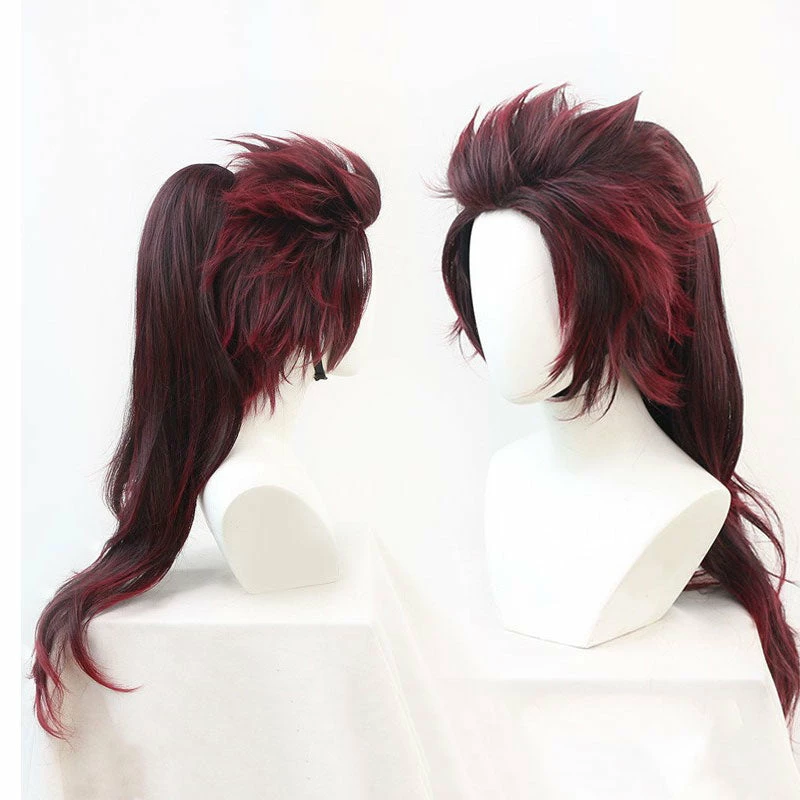 Anime Demon Slayer Kimetsu No Yaiba Tanjirou Kamado Long Ponytail Cosplay Wigs 5 Anime Demon Slayer Kimetsu No Yaiba Tanjirou Kamado Long Ponytail Cosplay Wigs - Image 3