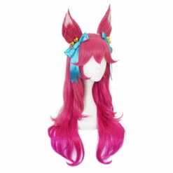 Game LOL Spirit Blossom Skin Ahri 80cm Long Red Gradient Purple Wavy Cosplay Wigs With Headwear -COSPLAY CLANS Sales Store 3 4f3313a4 d059 4124 b7e8 1abde9d615fd