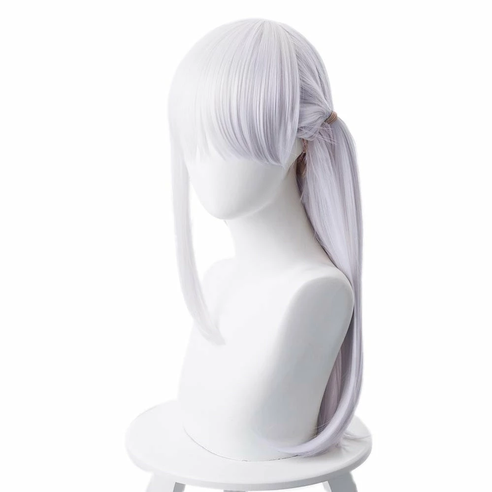 FGO Fate Grand Order Kama 55cm Long Silver Halloween Cosplay Wigs 6 FGO Fate Grand Order Kama 55cm Long Silver Halloween Cosplay Wigs - Image 4