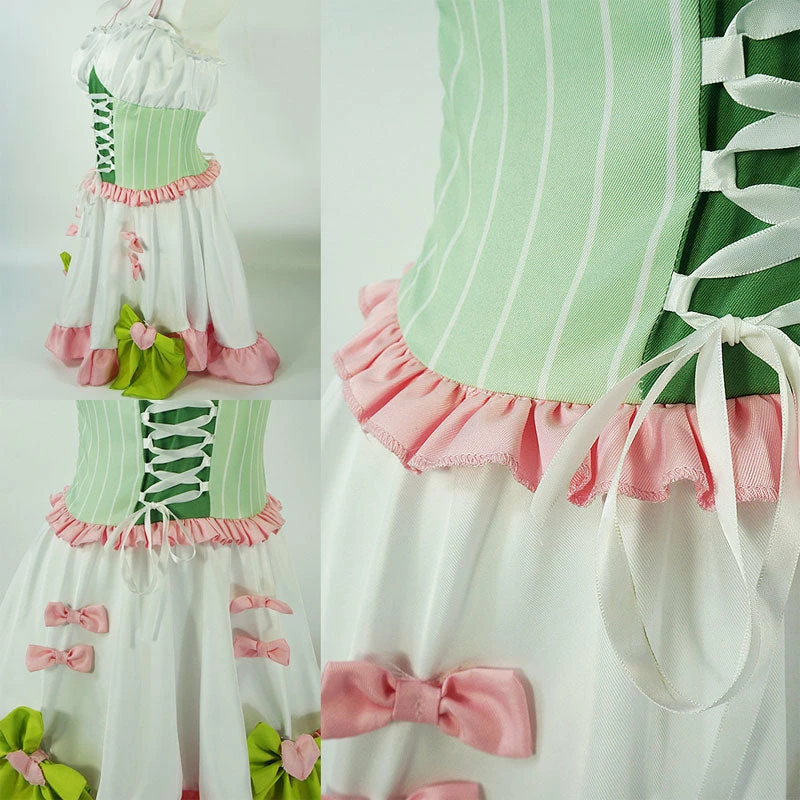 Anime Demon Slayer Kimetsu No Yaiba Mitsuri Kanroji Lolita Maid Dress Cosplay Costume 5 Anime Demon Slayer Kimetsu No Yaiba Mitsuri Kanroji Lolita Maid Dress Cosplay Costume - Image 3