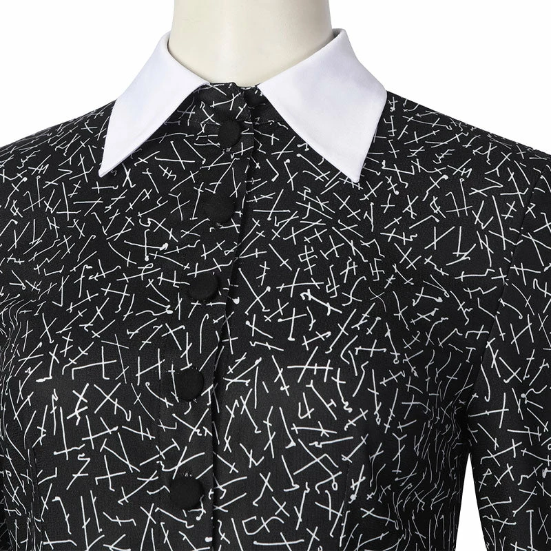 The Addams Family Wednesday Addams Christina Ricci Cosplay Costumes 5 The Addams Family Wednesday Addams Christina Ricci Cosplay Costumes - Image 3