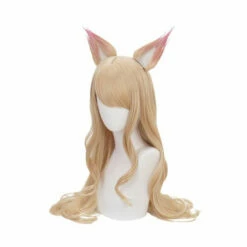 LOL KDA Nine-Tailed Fox Ahri Long Straight Blonde Cosplay Wigs With Ears -COSPLAY CLANS Sales Store 3 90e1d76a b142 4396 b053 5c0891605d57