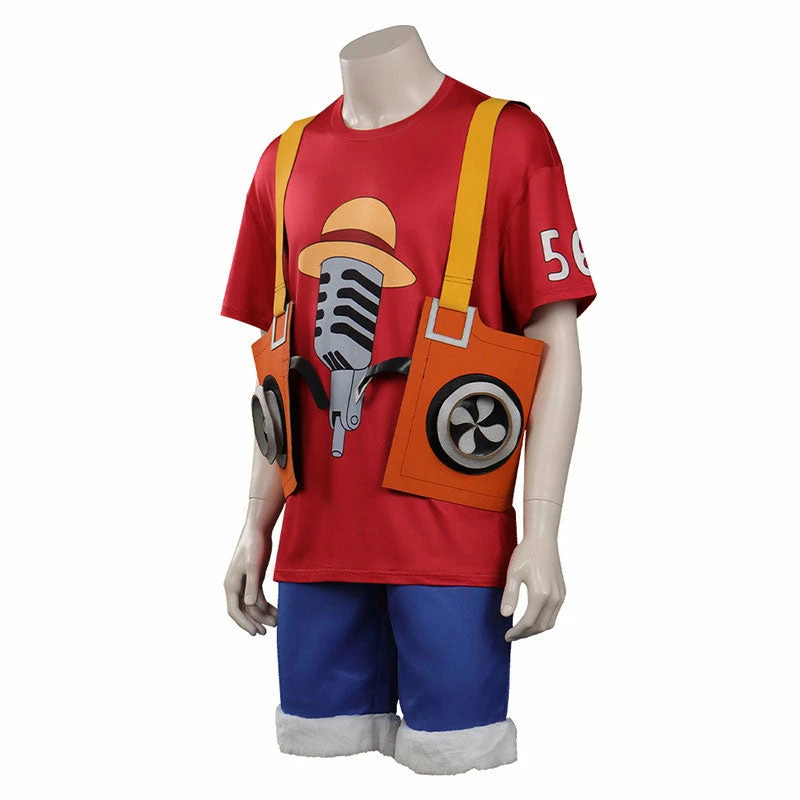 Anime One Piece Film Red 2022 Banpresto Monkey D. Luffy Cosplay Costumes 5 Anime One Piece Film Red 2022 Banpresto Monkey D. Luffy Cosplay Costumes - Image 3