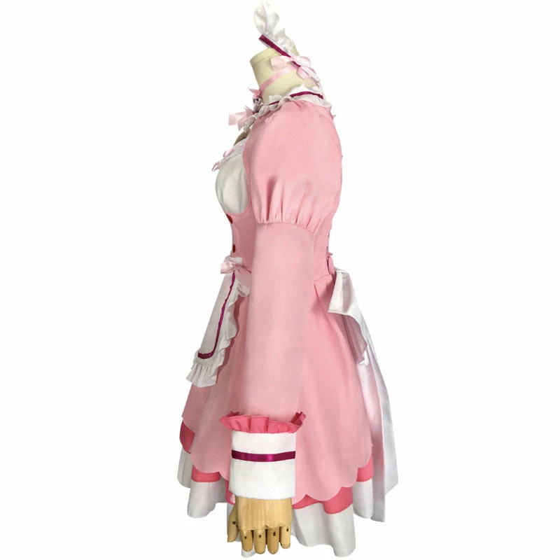 Anime Nekopara Chocola Vanilla Pink Maid Uniform Cosplay Costumes 5 Anime Nekopara Chocola Vanilla Pink Maid Uniform Cosplay Costumes - Image 3