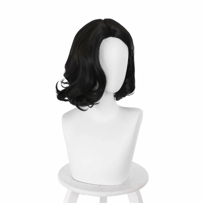 Movie Resident Evil Village Alcina Dimitrescu Lady Black Curls Cosplay Wigs 6 Movie Resident Evil Village Alcina Dimitrescu Lady Black Curls Cosplay Wigs - Image 4