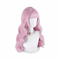 Women Fashion Long Pink Wavy Sweet Bangs Lolita Wigs -COSPLAY CLANS Sales Store 3 e6708bfd 991e 486d 81eb 1786cf47a349