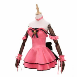 Anime Date A Live Kurumi Tokisaki Pink Cat Maid Dress Cosplay Costume -COSPLAY CLANS Sales Store 3jpg