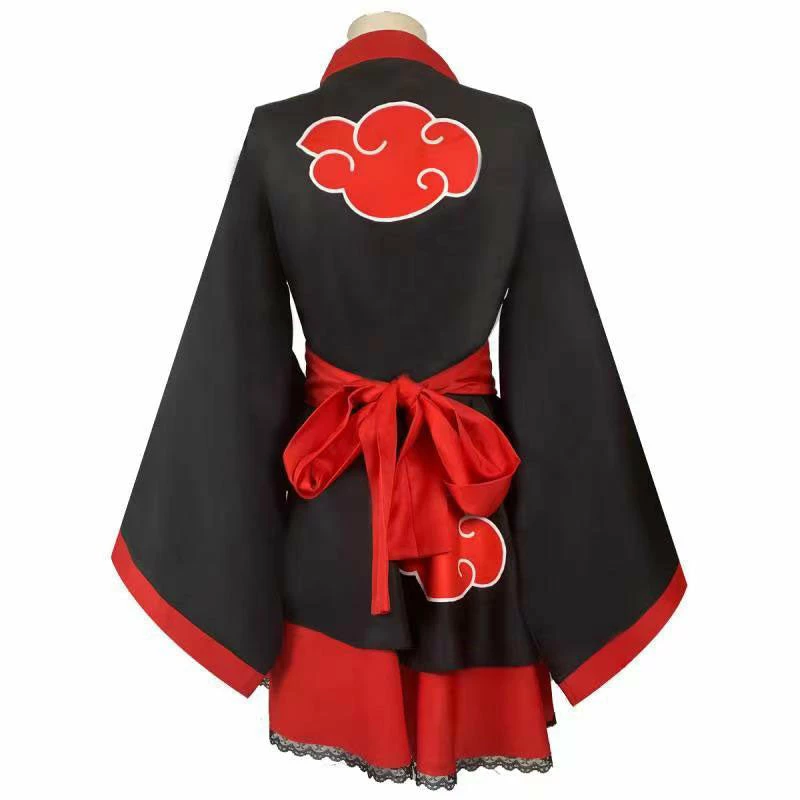 Anime Naruto Akatsuki Kimono Halloween Cosplay Costume 6 Anime Naruto Akatsuki Kimono Halloween Cosplay Costume - Image 4