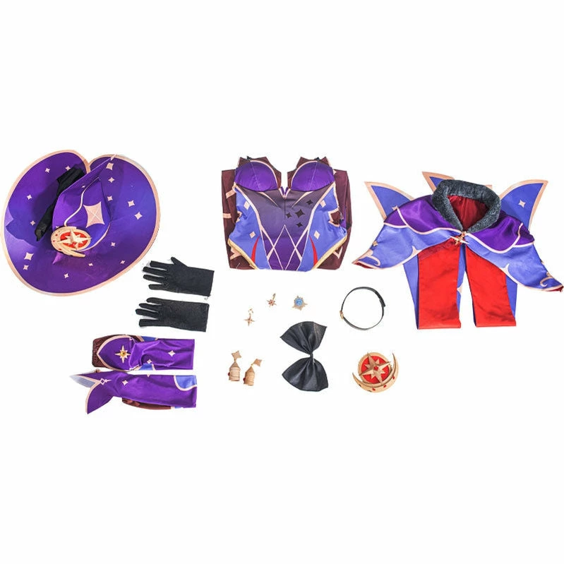Game Genshin Impact Mona Megistus Fullset Cosplay Costumes 7 Game Genshin Impact Mona Megistus Fullset Cosplay Costumes - Image 5