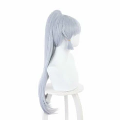 Game Genshin Impact Kamisato Ayaka Light Gray Blue Ponytail Cosplay Wigs -COSPLAY CLANS Sales Store 4 c2276152 eca9 4282 8c62 de8cc2677ca9