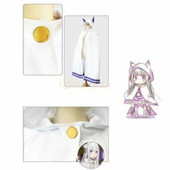 Anime Re:Zero Starting Life In Another World Emilia Cloak Cosplay Costume -COSPLAY CLANS Sales Store 4jpg