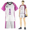Anime Haikyuu Shiratorizawa Academy Ushijima Wakatoshi T-Shirt Uniform Cosplay Costume -COSPLAY CLANS Sales Store 54