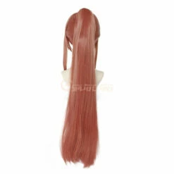 DDLC Monika Super Long Deep Pink Straight Synthetic Cosplay Wigs With Ponytail -COSPLAY CLANS Sales Store 5 34ca1921 9a55 4081 9edc 34c5a4f40044