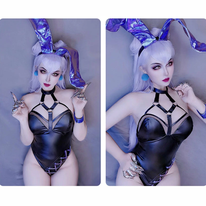 LOL KDA ALL OUT Evelynn Bunnysuit Cosplay Costumes 5 LOL KDA ALL OUT Evelynn Bunnysuit Cosplay Costumes - Image 3