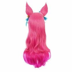 Game LOL Spirit Blossom Skin Ahri 80cm Long Red Gradient Purple Wavy Cosplay Wigs With Headwear -COSPLAY CLANS Sales Store 5 5bac080f af11 42ed 9055 2b6f77891055