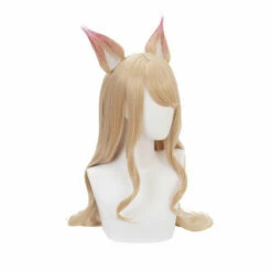 LOL KDA Nine-Tailed Fox Ahri Long Straight Blonde Cosplay Wigs With Ears -COSPLAY CLANS Sales Store 5 5bca6cd7 84f8 408e aa82 ecf5e0619b7b