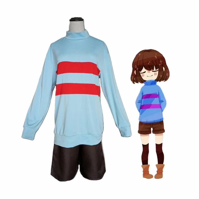 Game Undertale The Protagonist Frisk Cosplay Costume 3 Game Undertale The Protagonist Frisk Cosplay Costume