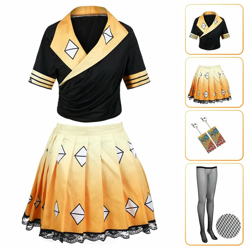 Anime Demon Slayer Kimetsu No Yaiba Zenitsu Agatsuma Cosplay Costumes 6 Anime Demon Slayer Kimetsu No Yaiba Zenitsu Agatsuma Cosplay Costumes - Image 4