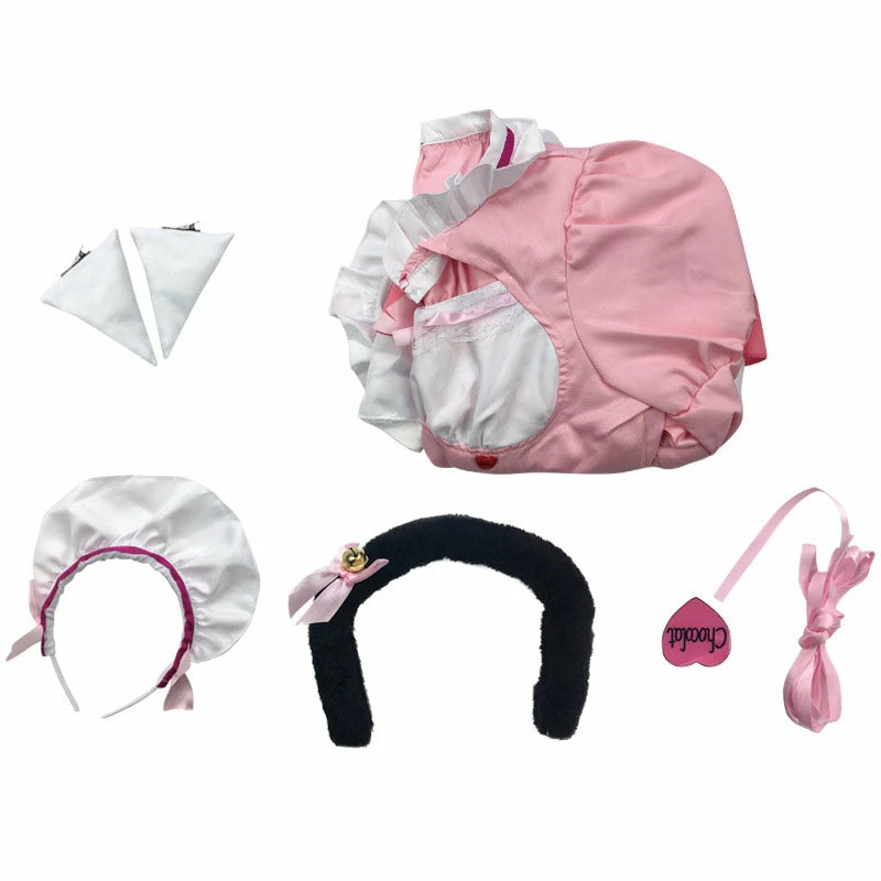 Anime Nekopara Chocola Vanilla Pink Maid Uniform Cosplay Costumes 8 Anime Nekopara Chocola Vanilla Pink Maid Uniform Cosplay Costumes - Image 6