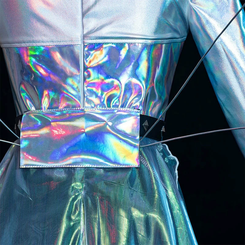 Game LOL KDA All Out Seraphine Superstar Fullset Cosplay Costumes With Wing Props 8 Game LOL KDA All Out Seraphine Superstar Fullset Cosplay Costumes With Wing Props - Image 6