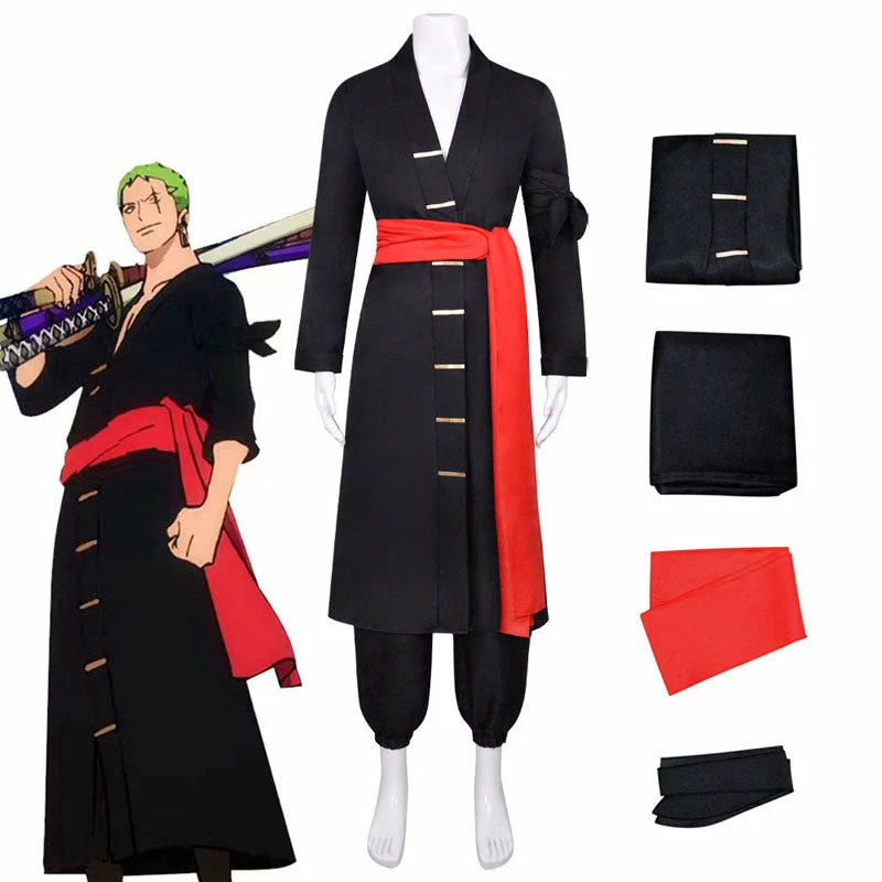 Anime One Piece Wano Country Roronoa Zoro Cosplay Costumes 4 Anime One Piece Wano Country Roronoa Zoro Cosplay Costumes - Image 2