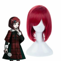 Danganronpa V3 Killing Harmony Yumeno Himiko Red Short Cosplay Wigs