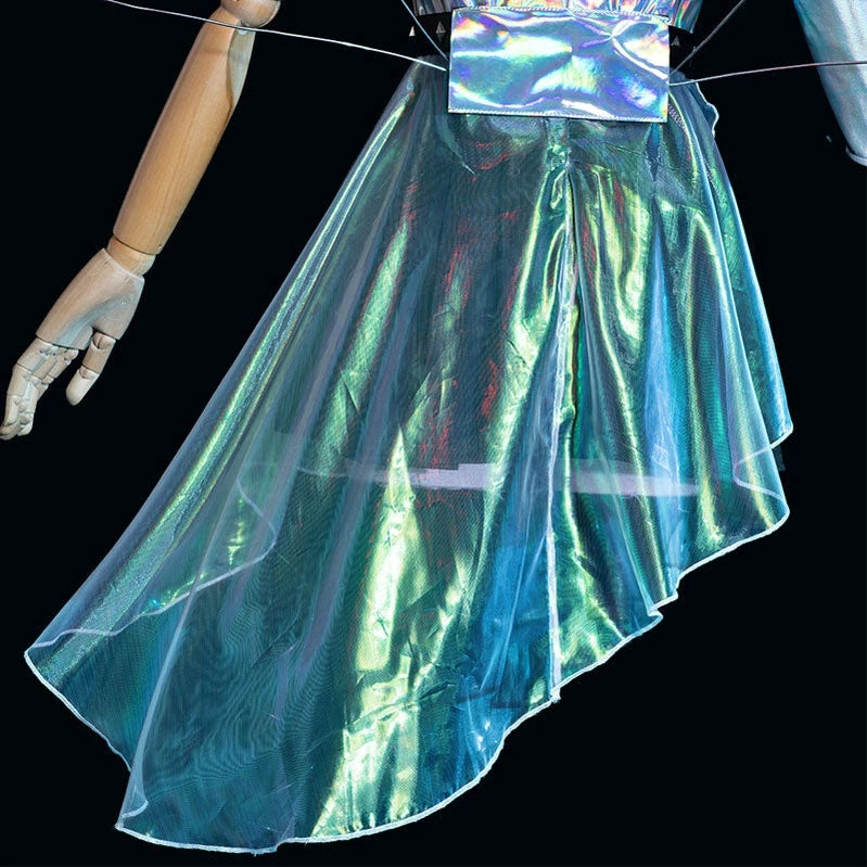 Game LOL KDA All Out Seraphine Superstar Fullset Cosplay Costumes With Wing Props 9 Game LOL KDA All Out Seraphine Superstar Fullset Cosplay Costumes With Wing Props - Image 7